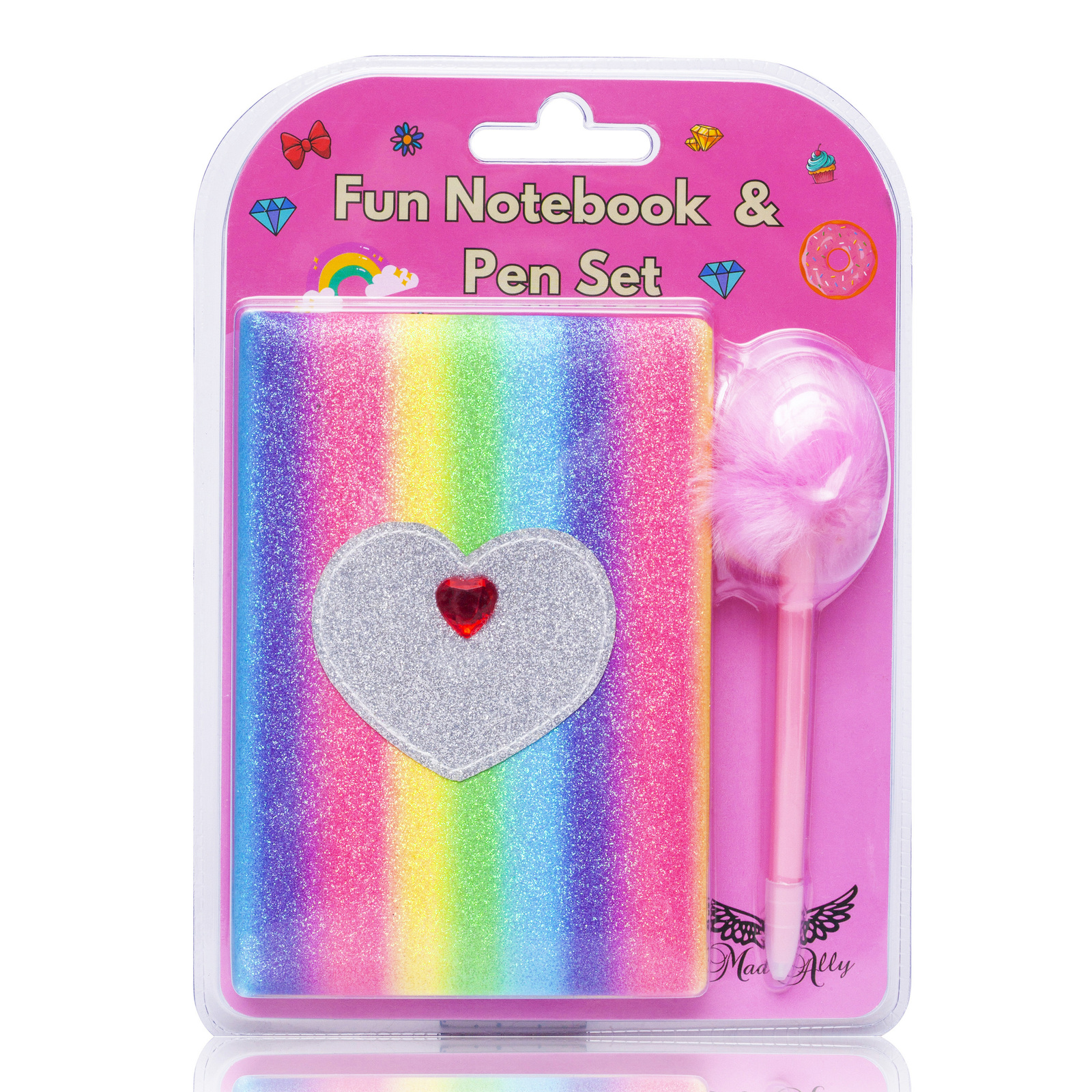 Mad Ally Fluffy Notebook - Heart