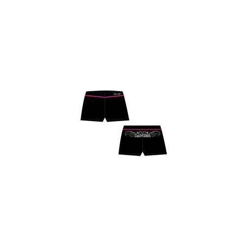 Mad Ally Dance Shorts Adult 8; Black/Pink
