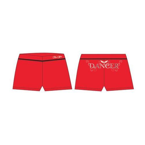 Mad Ally Dancer Shorts Child 10; Red