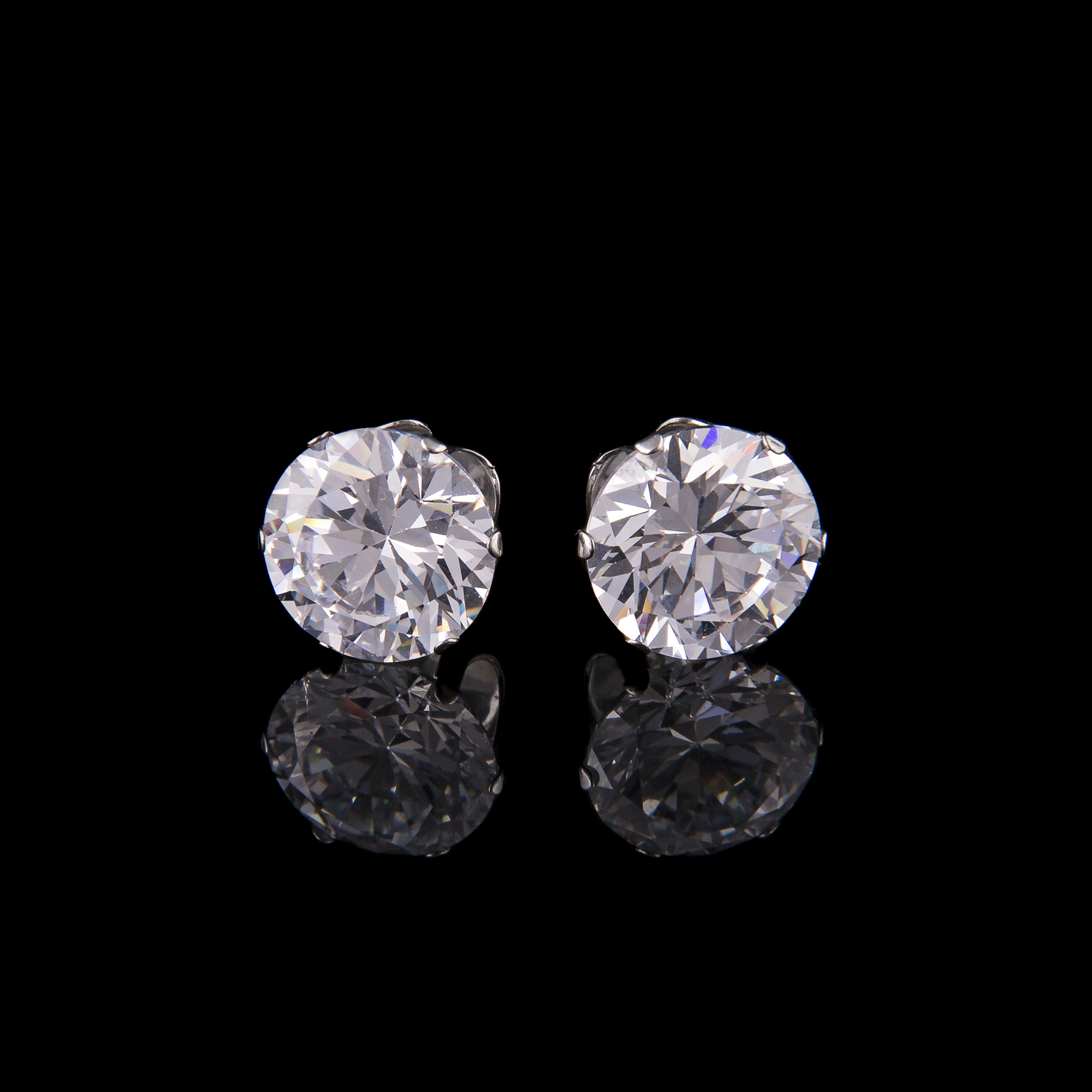 Mad Ally Diamante Stud Earrings 10mm