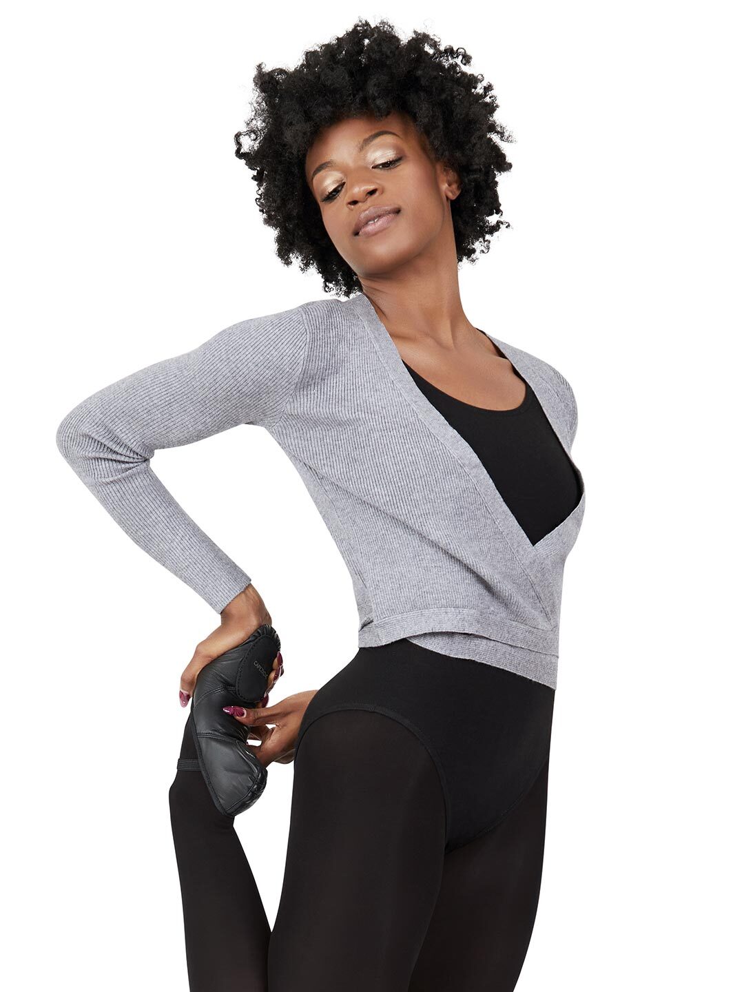 Capezio Ribbed Knit Wrap Sweater Adult