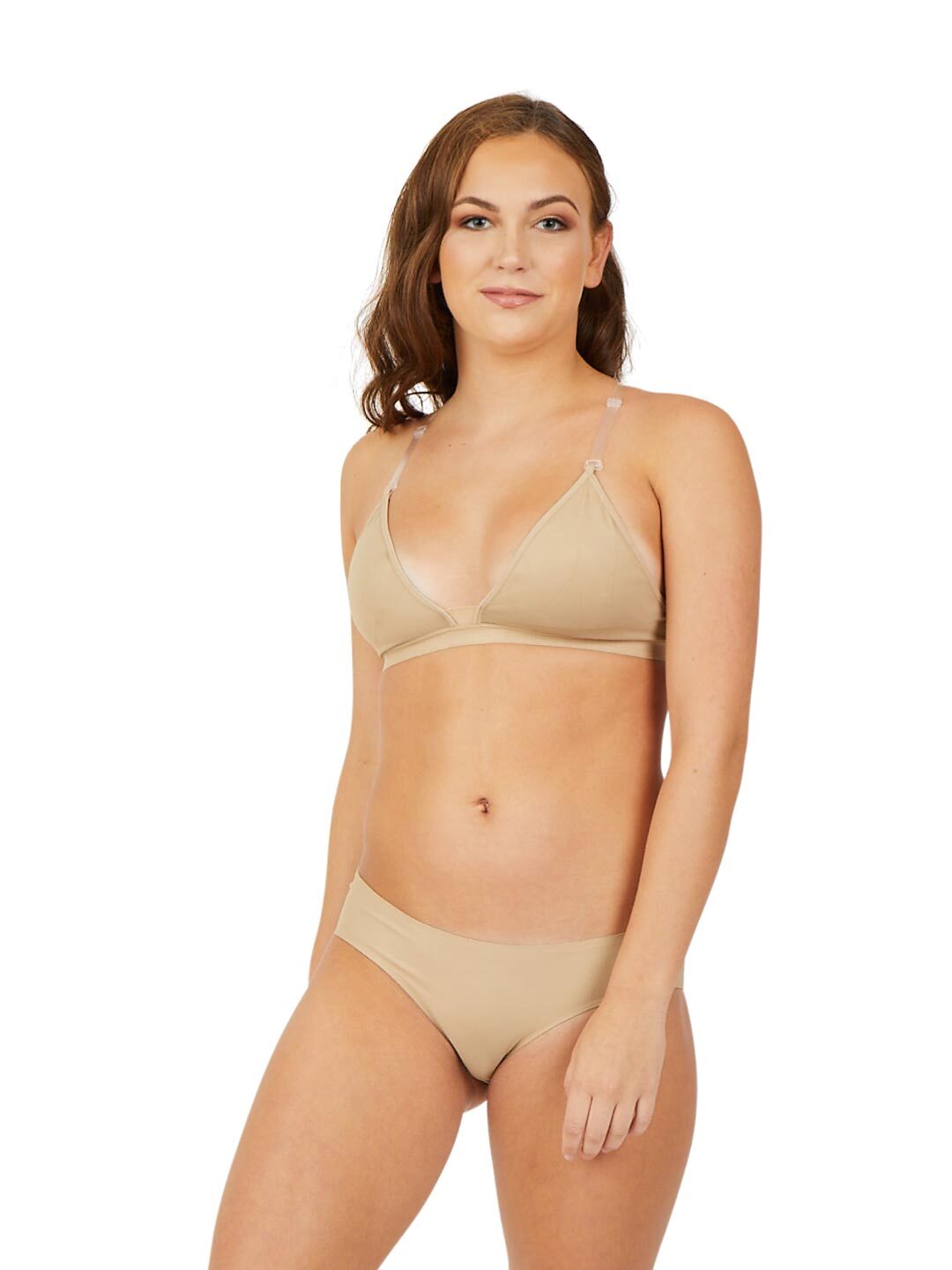 Capezio Deep Neck Clear Back Bra Adult