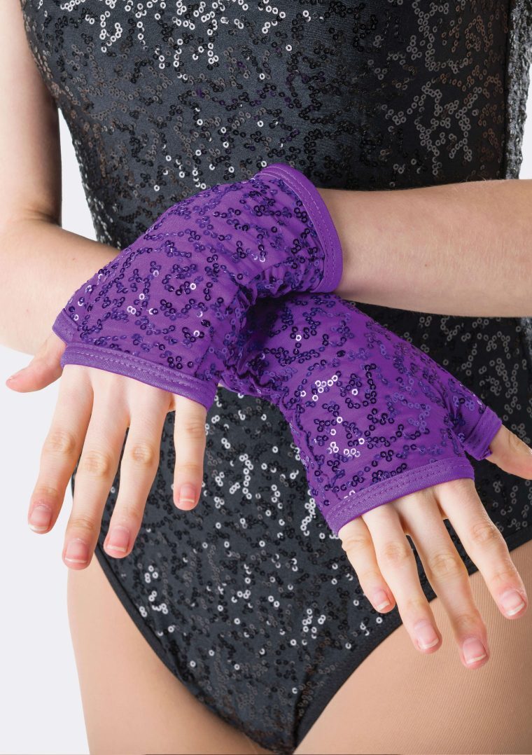 Studio 7 Sequin Fingerless Gloves Adult