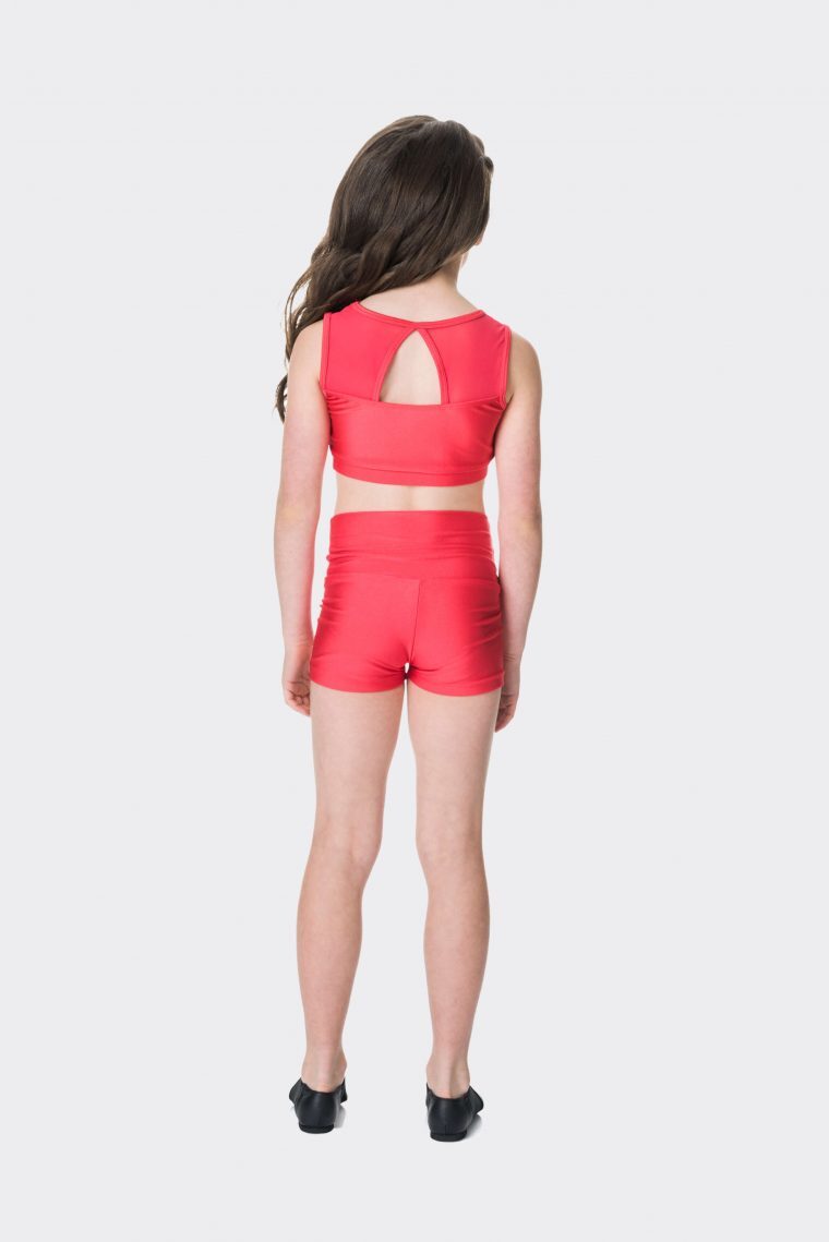 Studio 7 High Waisted Shorts Adult Small; Red