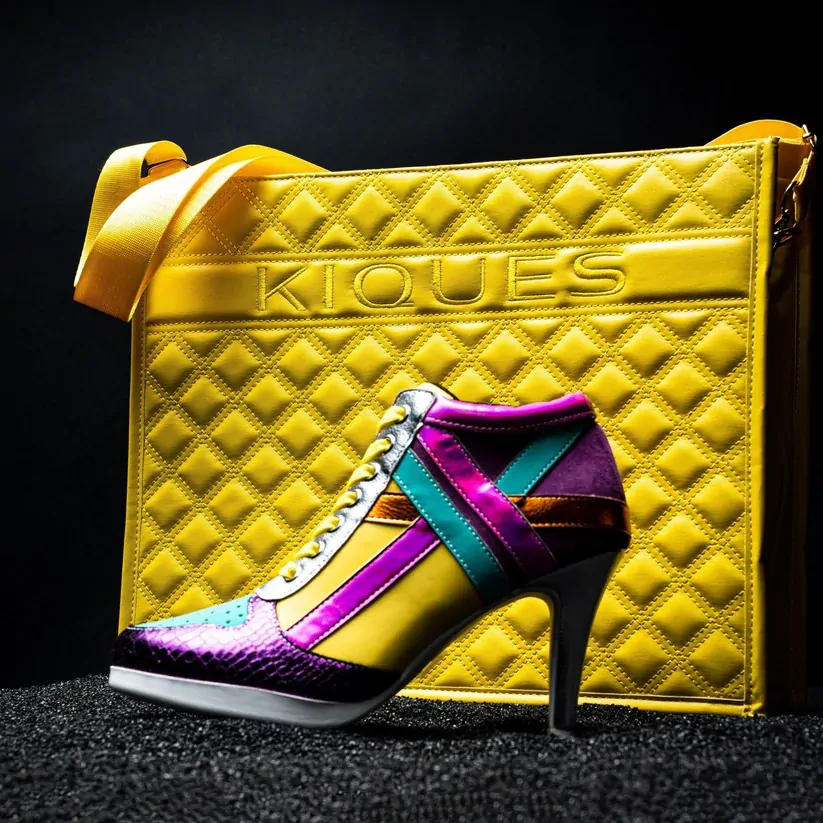 Astriques Yellow with matching Shoe Tote;