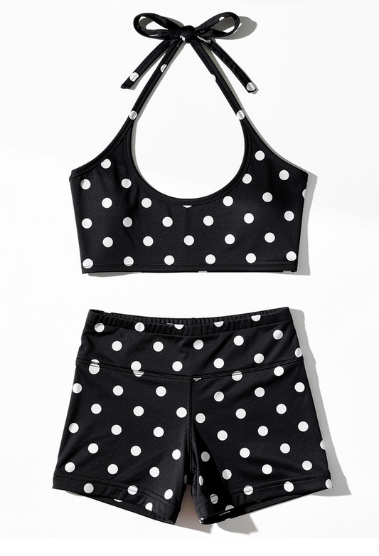 Republic Dot Nation Crop and Short Set; 