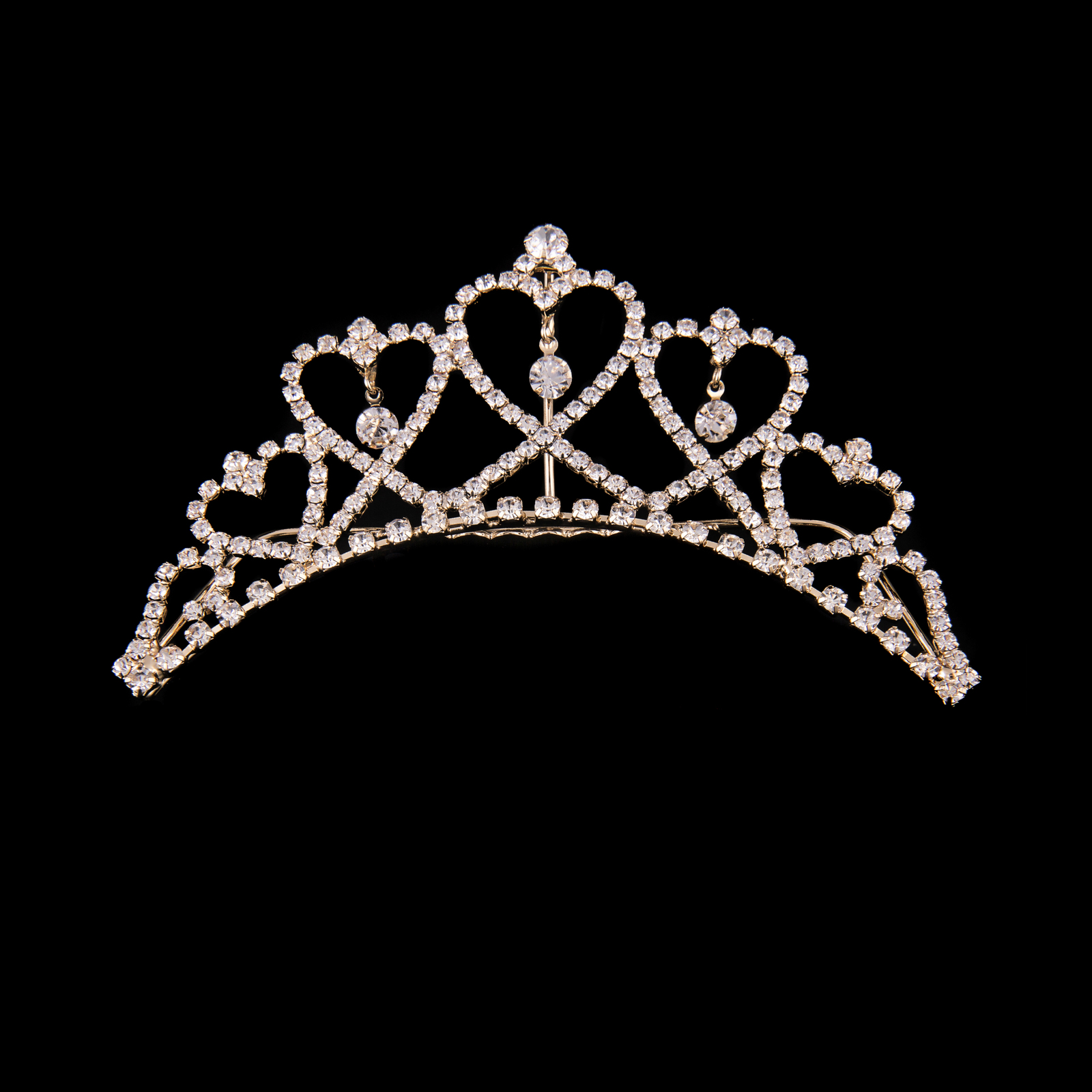 Mad Ally Medium Heart Tiara Gold