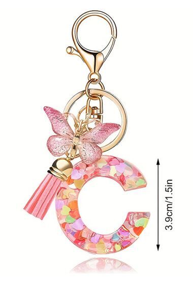 Butterfly sparkle keyring C