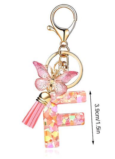 Butterfly sparkle keyring F