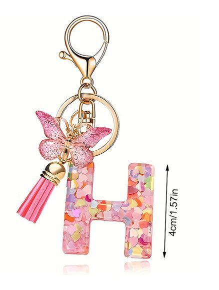 Butterfly sparkle keyring H