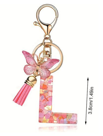 Butterfly sparkle keyring L