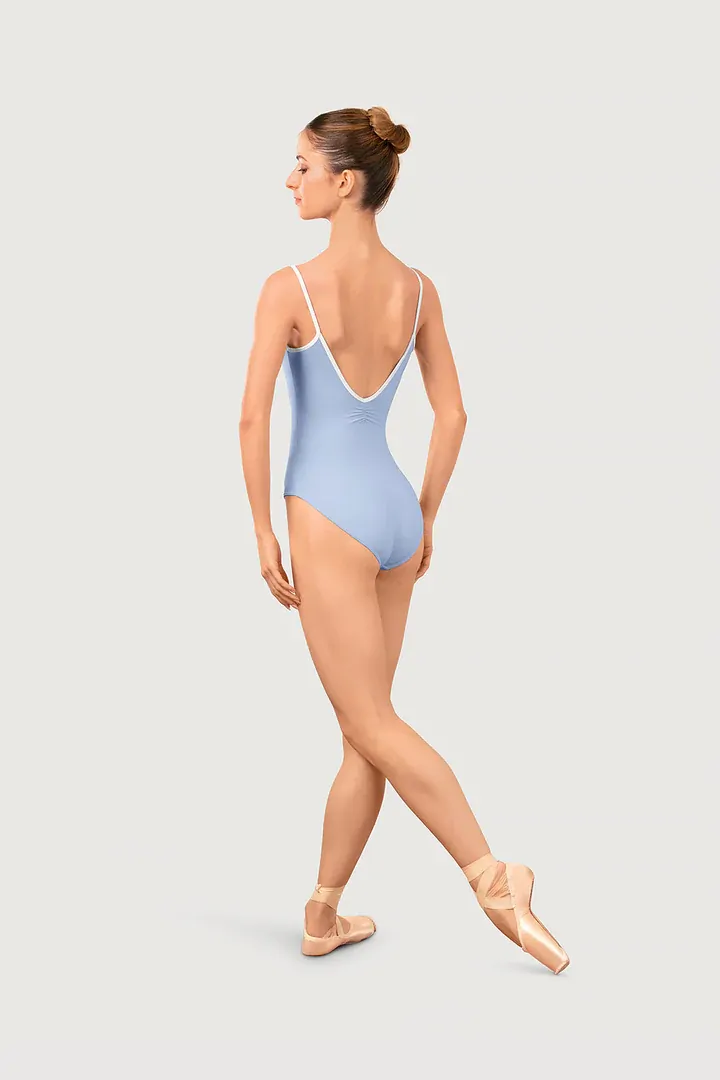 Bloch Arve Soft Gathered Front & Back Womens Leotard; Bluebird/White;X- Large