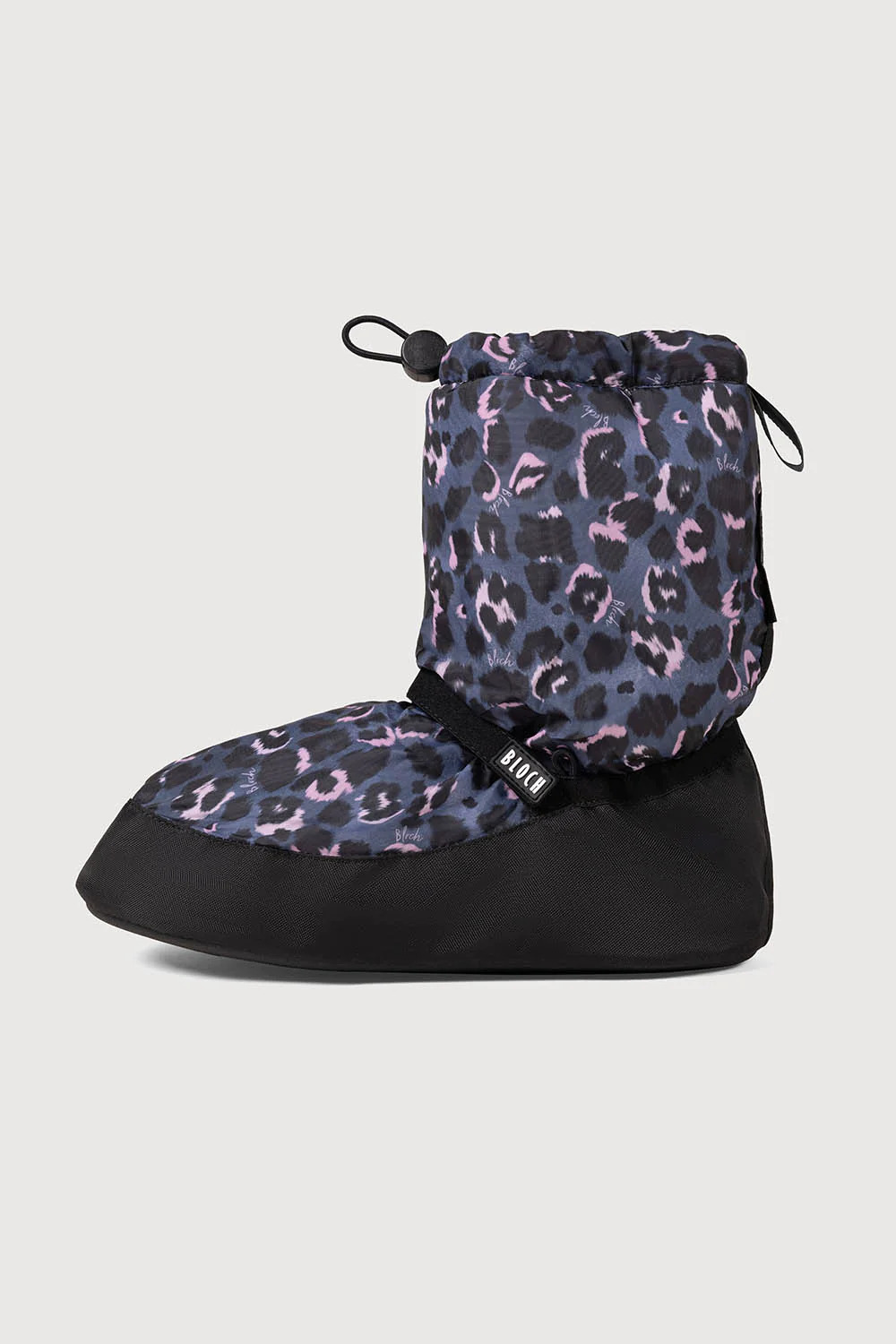 Bloch Black Leopard Print Warm Up Booties Adult
