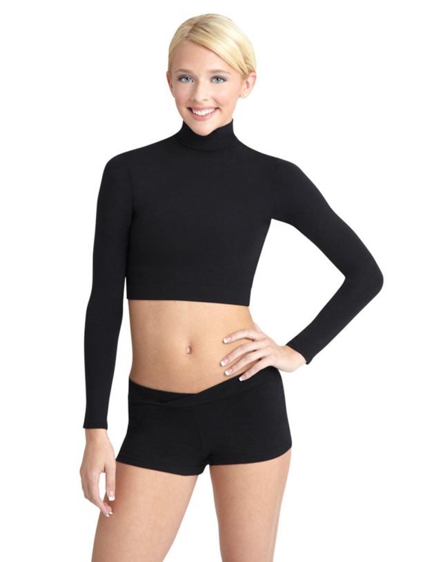 Capezio Turtleneck Long Sleeve Crop Top Adult