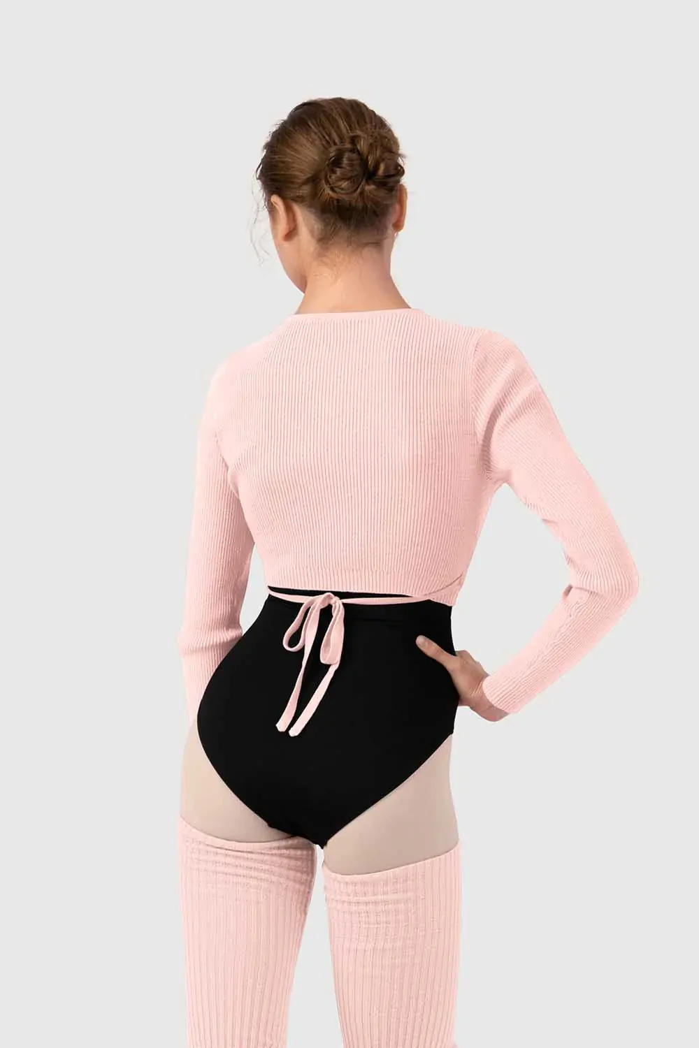 Bloch Celeste Knit Womens Long Sleeve Wrap Top;