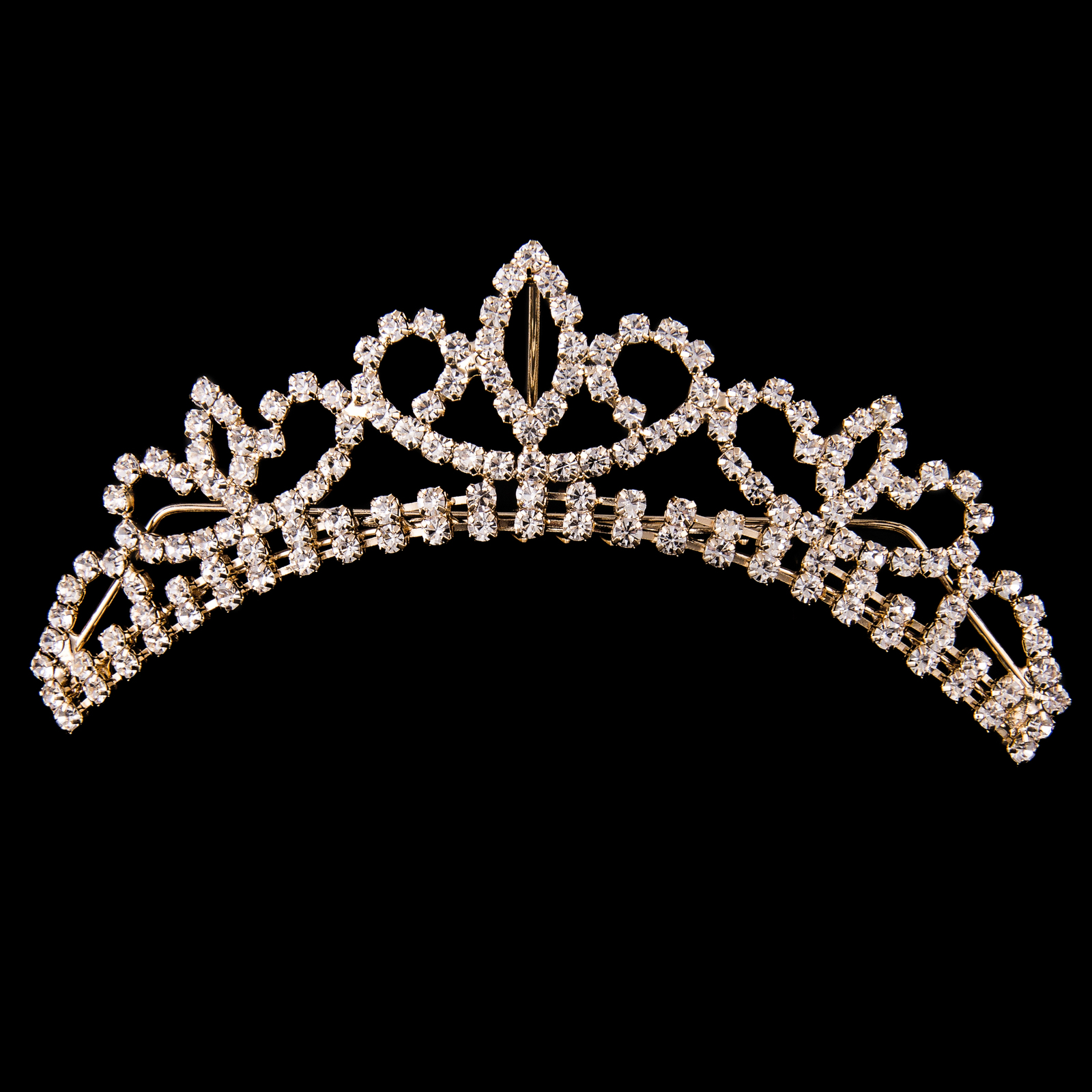 Mad Ally Medium Crystal Tiara Gold