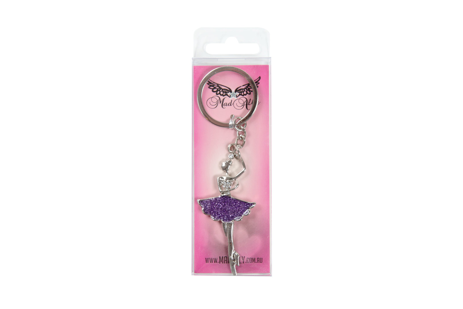 Mad Ally Ballerina Keyring- Purple