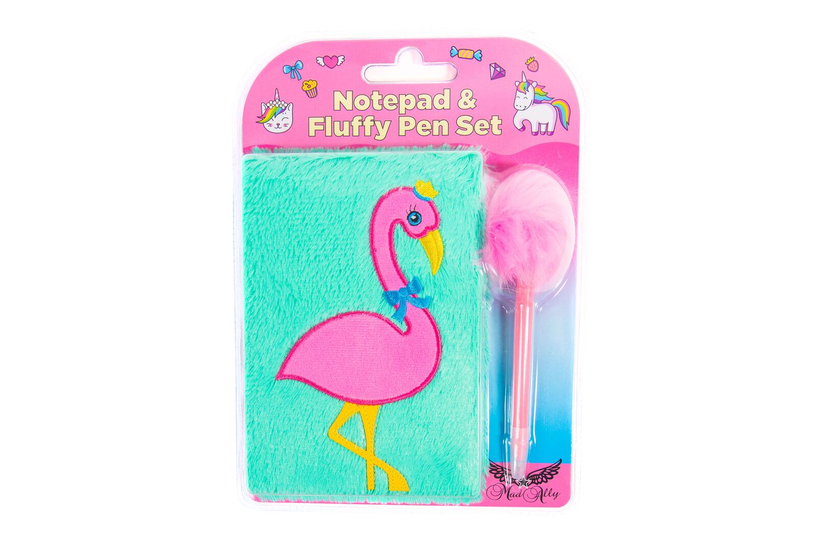 Mad Ally Fluffy Notebook - Flamingo