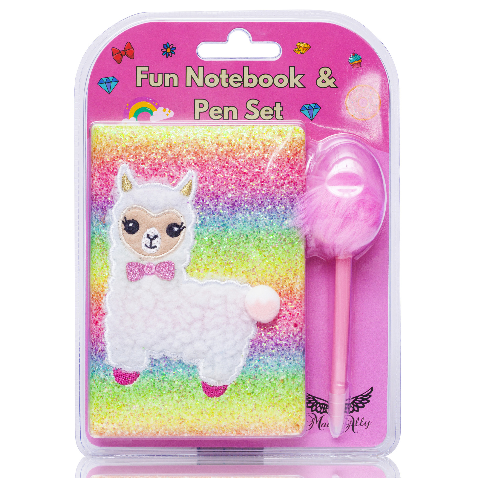 Mad Ally Fluffy Notebook - Llama