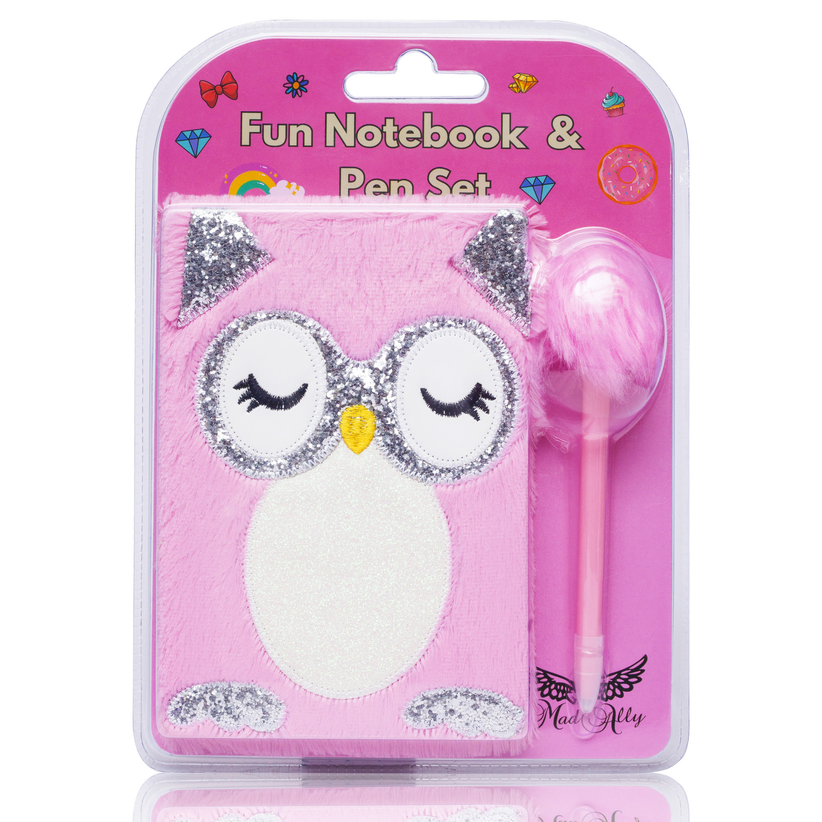 Mad Ally Fluffy Notebook - Owl