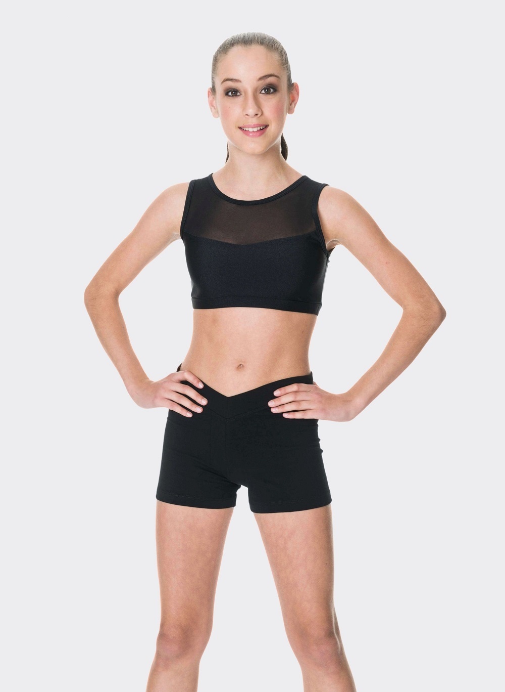 Dance crop cheap top and shorts