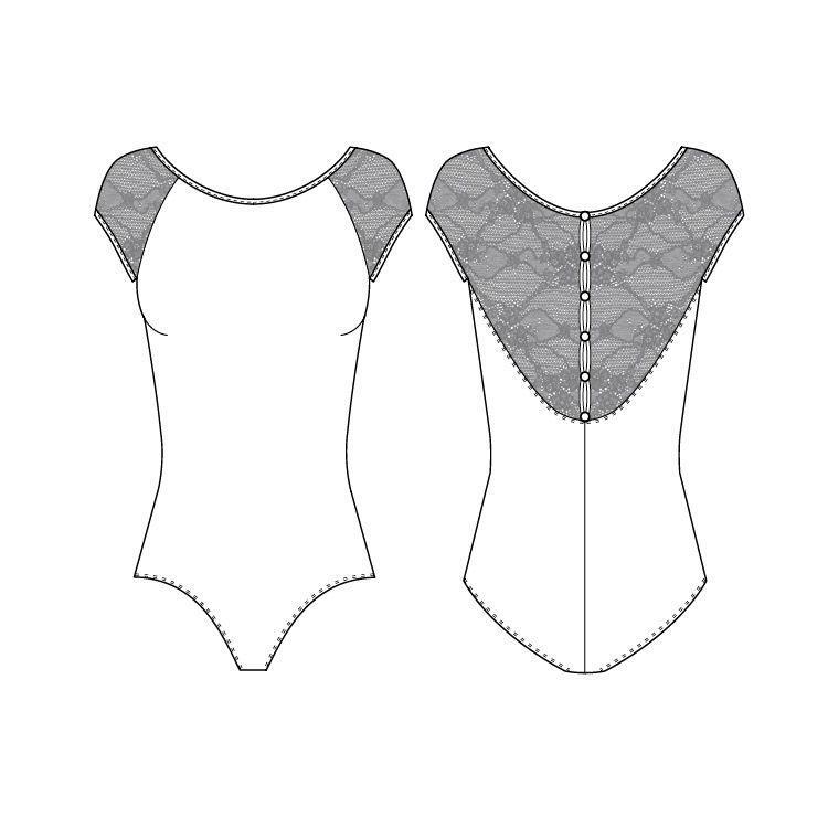 Bloch Chiwa Button Back Lace Leotard