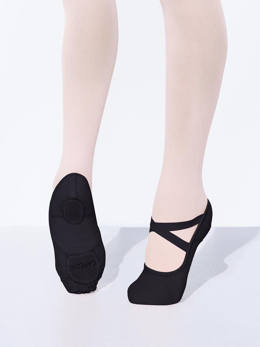 Capezio Hanami Ballet Shoes Canvas Adult 10 Medium Black