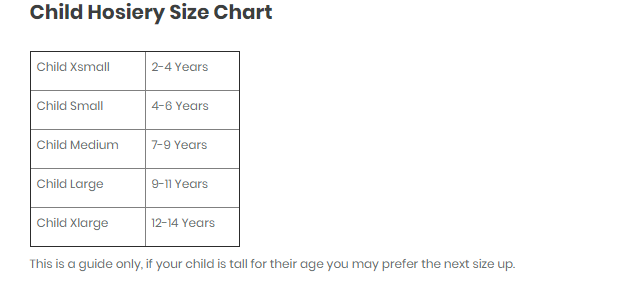 Hosiery Size Chart 9 11