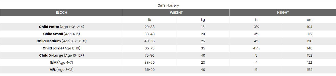 Bloch Tap Shoes Size Chart Uk