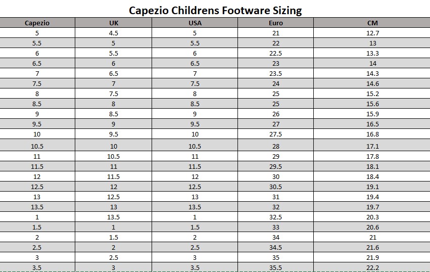 size 11 childrens in eu