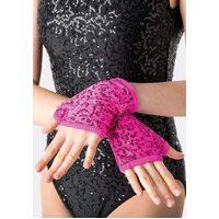 Studio 7 Sequin Fingerless Gloves Child