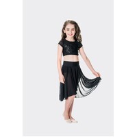 Studio 7 Inspire Mesh Skirt Adult X- Large; Black
