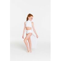 Studio 7 Synchronise Contemporary Skirt Adult Medium; White