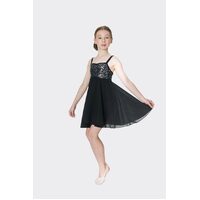 Studio 7 Sequin Lyrical Dress Child Small; Black