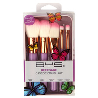 Lilac Makeup Brushes in Keepsake Butterfly Tin by BYS