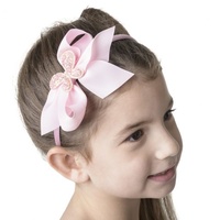 Studio 7 Big Bow Headband Pale Pink; Style A