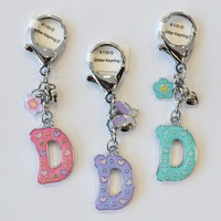 Glitter Keyring Letter D