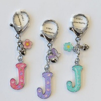 Glitter Keyring Letter J