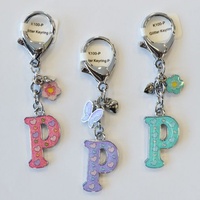 Glitter Keyring Letter P