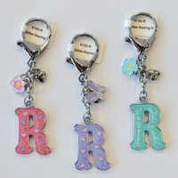 Glitter Keyring Letter R