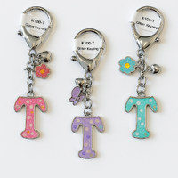 Glitter Keyring Letter T
