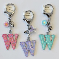 Glitter Keyring Letter W