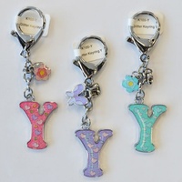 Glitter Keyring Letter Y
