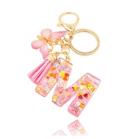 Butterfly sparkle keyring M; Pink