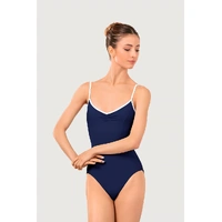 Bloch Arve Soft Gathered Front & Back Womens Leotard;Navy/White;X- Large