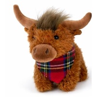Angus the Highland Cow; Dark Brown with Scarf