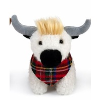 Angus the Highland Cow; White with a scarf