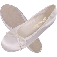 White Dyeable Satin Ballet Shoes Full Sole Child 