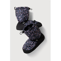 Bloch Black Leopard Print Warm Up Booties Adult