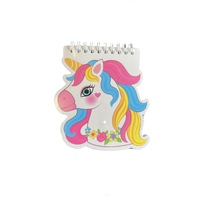 Mad Ally Spiral Notebook; White Unicorn